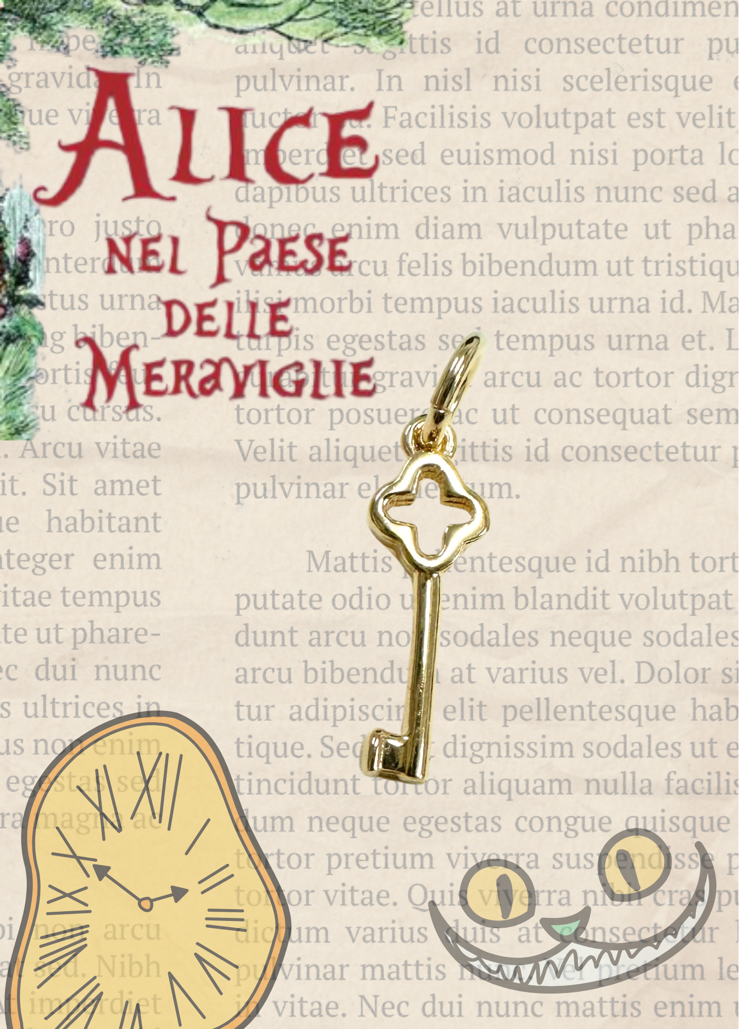 CHARM CHIAVE - ALICE NEL PAESE DELLE MERAVIGLIE