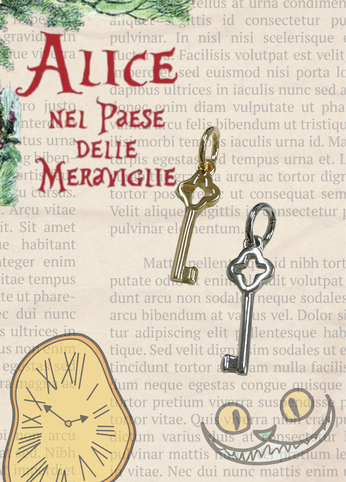 CHARM CHIAVE - ALICE NEL PAESE DELLE MERAVIGLIE